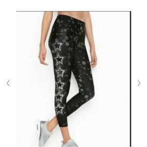 Victoria’s Secret Sport size XL leggings star print w/ sparkly stars down sides